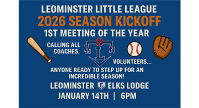 Leominster LL Meeting Jan 14 6pm at Leominster Elks